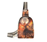KLL Trendy Fire Phoenix large fanny packs cute cross body bag for for hiking