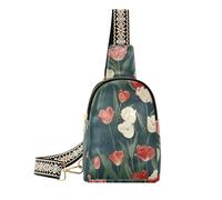 KLL Trendy Mysterious Flower body sling bag fashion fanny packs chest bag for day pack