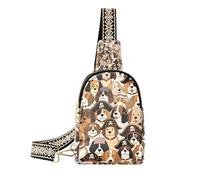 KLL Trendy Retro Cartoon Pirates Dog body sling bag lightweight bags for women crossbody for hiking