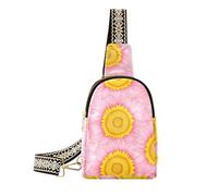 KLL Trendy Sunflower Rose Gold Valentine body fanny packs leather brown leather fanny pack for hiking