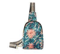 KLL Trendy Symmetrical Geometric Flower hiking fanny pack leather crossbody fanny packs for for travel