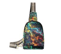 KLL Trendy Three-dimensional Blue Yellow Light small crossbody bags sturdy body bag for men for day pack