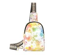 KLL Trendy Watercolor Abstract Splash-ink Colorful fanny pack crossbody fashion shoulder bag for women for hiking