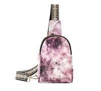 KLL Trendy Watercolor Abstract Splash-ink Dark Purple fanny pack cross sturdy small cross body bag for travel