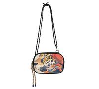 KLL Tropical Colorful Leopard Red Macaw Pop Art Style Side Bag Crossbody for Womens Fashion with Adjustable Strap Cell Phone Bag Go shopping