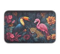 KLL Tropical Jungle Wild Animals Summer Pets Cooling Self Cooling Outdoor pet Bed for Hamster Outside Washable tapete refrescante para mascotas M