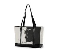 KLL Valentine Abstract Lover classy bag for women 14 inch with zipper tote bag for work Large Handbag for travel with tablet bolsos secret para mujeres