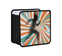 KLL Vertigo Swirl Background Man Hanging Foldable Van Garbage Can Hanging mini Trash Bags for car Storage bin Fit for All Cars