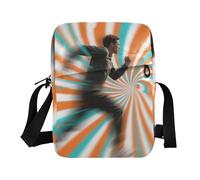 KLL Vertigo Swirl Background Man men's messenger bag Vegan Leather Small Crossbody Bag Women Travel Shoulder Handbags