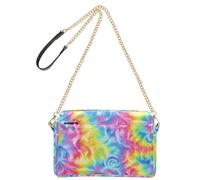 KLL Vibrant Tie-dye Color Explosion Design Fashion Small Crossbody Bag Women Vegan Leather Womens Cross Body Purses Zip Woman Shoulder Handbags