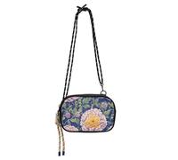 KLL Vintage Dahlia Flower Colorful Small Crossbody Purse for Mens Beauty with Adjustable Strap Cell Phone Bag Go shopping