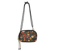 KLL Vintage Floral Dark Small Crossbody Purse Men Waterproof with Credit Card Slots Mini Shoulder Bag Go shopping