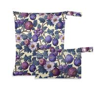 KLL waterproof dry bag 2 Pack travel essentials for babies with handles for travel, bathing (Wild Berry Purple)