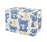 KLL White Blue Cute Bears Cage Covers for Dog Crates Pets Kennel Cover Dog Crate Protector 36 Inch