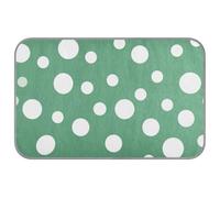 KLL White Polka Dot Green Fashion Summer Blankets for Medium Dogs Washable Self Cooling beds for Indoor Cats for pet Indoor Cats cat Accessories Camas frias para Perros M