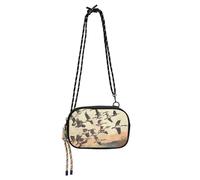 KLL Wild Geese Brown Sky Mini Crossbody Bags Men Waterproof with Adjustable Strap Nylon Small Crossbody Phone Bag Have a meal