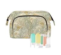 KLL William Morris Callaway Lily Pattern Toiletry Bag Essentials Makeup Bags For Women Change Purse for Cosmetic Storage