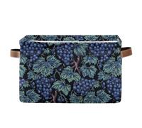 KLL william Morris grape blue storage baskets, and waterproof decorative baskets with sturdy handle rack solutions solutions set of 2 for home home toys