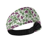 KLL William Morris Purple Morning Glory Pattern Non-Slip? baseball headband Elastic sweatband for Gym hiking Cycling