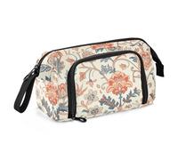 KLL William Morris Retro Flowers Pencil poucheses Large Capacity Pencil Case Zipper with Slot for College Student Back to School Supplies
