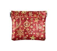 KLL Women's Leather Coin Change Purse Waterproof Organizing Pouches for Mothers Sister, Merry Christmas Buffalo Plaid, Merry Christmas Buffalo Plaid, 4.33"(L) x 3.74"(W) x 0.39"(H), Print