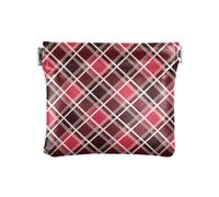 KLL Women's PU Leather Coin Purse Fancy Jewelry Organizer for Mothers Sister, Buffalo Plaid Grid, Buffalo Plaid Grid, 4.33"(L) x 3.74"(W) x 0.39"(H), Print