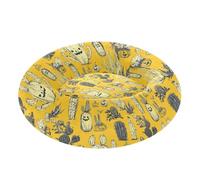 KLL Yellow Halloween Evil Cactus Warm & Soft Pet Cat Bed fluffier Cat Pillow Bed for Extra Small Size Pets Supplies Camas para mascotas Grandes