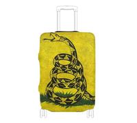 KLL Yellow Snake Don't Tread on Me Flag Elastic luggage dust cover Anti Scratch carry on suitcase cover Baggage Protector Fit 18-32 Inch Luggage, YELLOW snake Don't Tread On Me Flag, XL 29-32 in