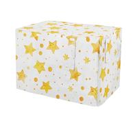 KLL Yellow Star Bubble Cover for Dog Crate Puppy Kennel Covers Dog Crate Curtains 36 Inch