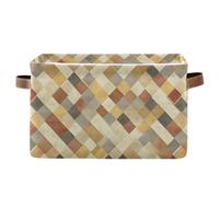 KLL Yellow Terracotta storage baskets, collapsable and waterproof foldable storage cubes baskets with sturdy handle Hamper solutions solutions 2 pack for laundry room laundry room bedding
