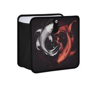 KLL Yin Yang Kois Fish Hanging Foldable Pink Trash can Hanging Garbage can for car Trash bin for Women Men Road Trip Essentials