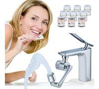 klleyna 1080° Swivel Faucet Extender Sink Water Filter Aerator - Bathroom Sink Filter for Skin Face Wash, Active Carbon Water Purifier System for Chlorine d