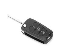 KLLJRFW Key Shell Cover Car Auto 3 Buttons Flip Remote Key Fob Shell Case Black Replacement Compatible with KIA Rondo