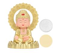 KLLJRFW Solar Shaking Head Buddha Statue Home Desktop Solar Nodding Maitreya Car Ornament Chinese Fengshui Ornament Decoration for Wealth and Fortune Beautiful Appearance