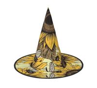 KLLTYHMU 1 Halloween Witch Hats Bees Sunflower Witches Hat Mens Womens Floating Hats Costume Accessories Halloween Decorations For Porch Yard Indoor Outdoor Decor Party Supplies