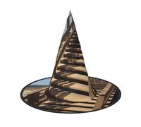 KLLTYHMU 2 Pcs Halloween Witch Hats Board Walk Stair Witches Hat Mens Womens Floating Hats Costume Accessories Halloween Decorations For Porch Yard Indoor Outdoor Decor Party Supplies