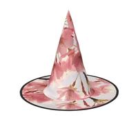 KLLTYHMU 2 Pcs Halloween Witch Hats Cherry Blossom Witches Hat Mens Womens Floating Hats Costume Accessories Indoor Outdoor Halloween Decorations For Porch Yard Indoor Outdoor Decor Party Supplies