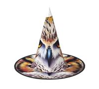 KLLTYHMU 2 Pcs Halloween Witch Hats Watercolor Cool Owl Head Witches Hat Mens Womens Floating Hats Costume Accessories Halloween Decorations For Porch Yard Indoor Outdoor Decor Party Supplies