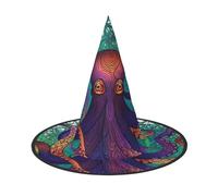 KLLTYHMU 3 Pcs Halloween Witch Hats Colorful Octopus Witches Hat Mens Womens Floating Hats Costume Accessories Halloween Decorations For Porch Yard Indoor Outdoor Decor Party Supplies