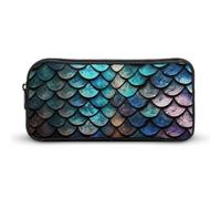 KLLTYHMU 3D Magical Dragon Scales Pattern Pencil Case Pen Bag Large Capacity Cute Pencil Pouch Makeup Cosmetic Bag for Women Men