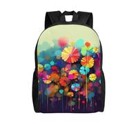 KLLTYHMU Abstract Style Colorful Flowers Travel Laptop Backpack Waterproof Lightweight Cute Backpack For Women Men Casual Daypack