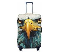 KLLTYHMU Art Eagle Luggage Suitcase Covers Elastic Washable Travel Luggage Protector Anti Scratch Travel Suitcase Protective Cover For Kid And Adult, Fits 18-32 Inch Luggage, Black, S
