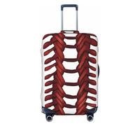 KLLTYHMU Baseball Softball Laces Luggage Suitcase Covers Elastic Washable Travel Luggage Protector Anti Scratch Travel Suitcase Protective Cover For Kid And Adult, Fits 18-32 Inch Luggage, Black