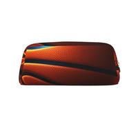 KLLTYHMU Basketball Leather Pencil Case Cute Zipper Pencil Pouch Pen Bag Multifunctional Travel Makeup Cosmetic Bag Key Pouch For Women Men Work Office