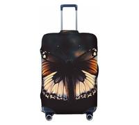 KLLTYHMU Butterfly Wings Luggage Suitcase Covers Elastic Washable Travel Luggage Protector Anti Scratch Travel Suitcase Protective Cover For Kid And Adult, Fits 18-32 Inch Luggage, Black, S