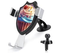 KLLTYHMU Car Phone Mount Stand Non-Slip Ultra Stable Cell Phone Holder Hands Free Delicious Cupcakes Car Phone Holder Universal Fit Automobile Clamp Cradle Compatible with Most Cell Phones