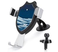 KLLTYHMU Car Phone Mount Stand Non-Slip Ultra Stable Cell Phone Holder Hands Free Minimalist Landscape Car Phone Holder Universal Fit Automobile Clamp Cradle Compatible with Most Cell Phones