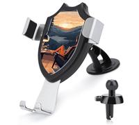 KLLTYHMU Car Phone Mount Stand Non-Slip Ultra Stable Cell Phone Holder Hands Free Relax and Read Car Phone Holder Universal Fit Automobile Clamp Cradle Compatible with Most Cell Phones