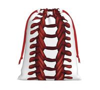 KLLTYHMU Christmas Drawstring Gift Bags Baseball Softball Laces Christmas h Goody Sweet Treat Candy Bags (Large Medium Small)