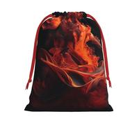 KLLTYHMU Christmas Drawstring Gift Bags Fire DancerXmas Wrapping Bag Christmas Party Favor Pouch Goody Sweet Treat Candy Bag (Large Medium Small)